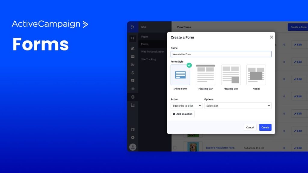activecampaign forms